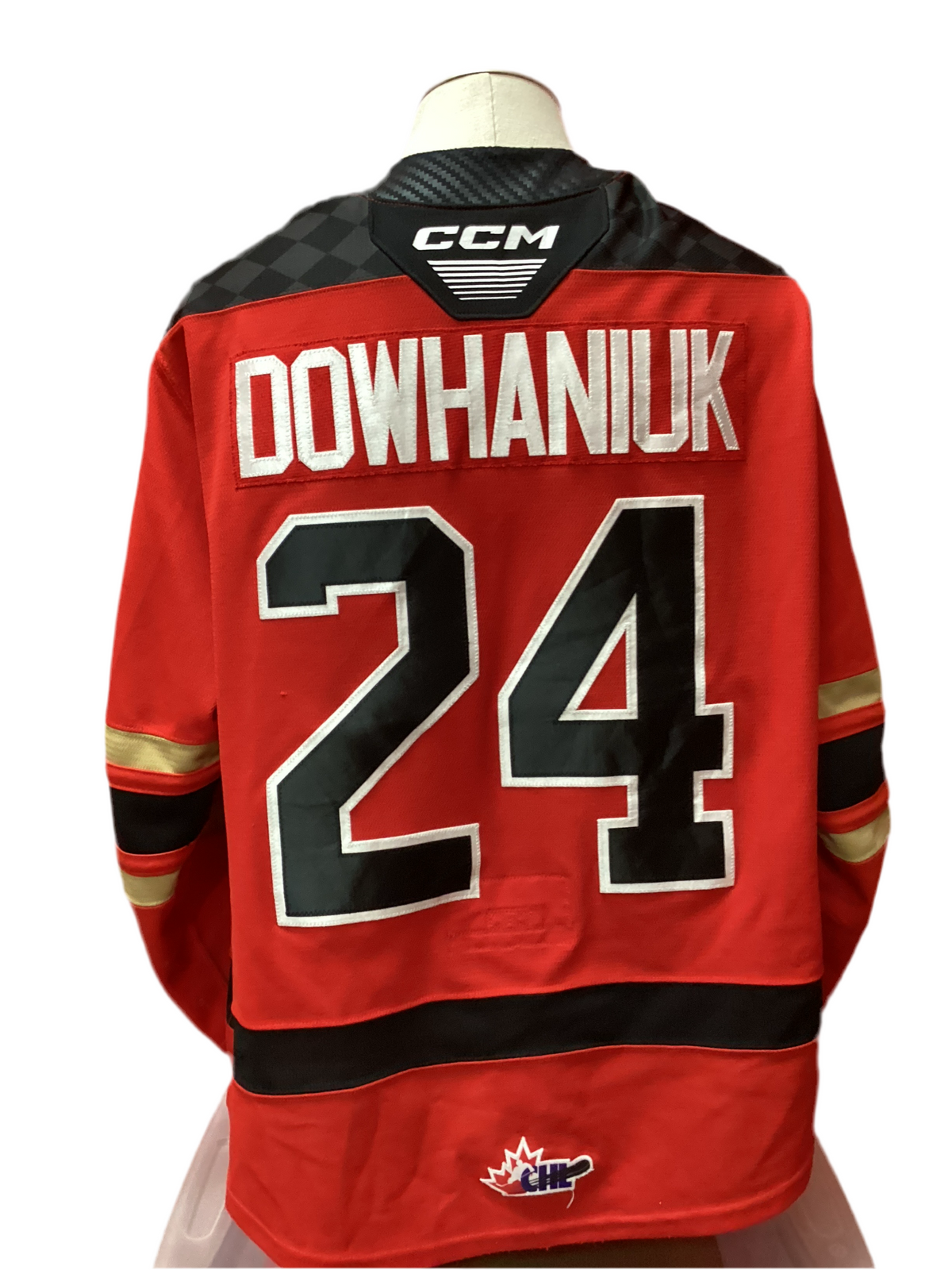 DOWHANIUK Red Game Worn 2023-2024 season